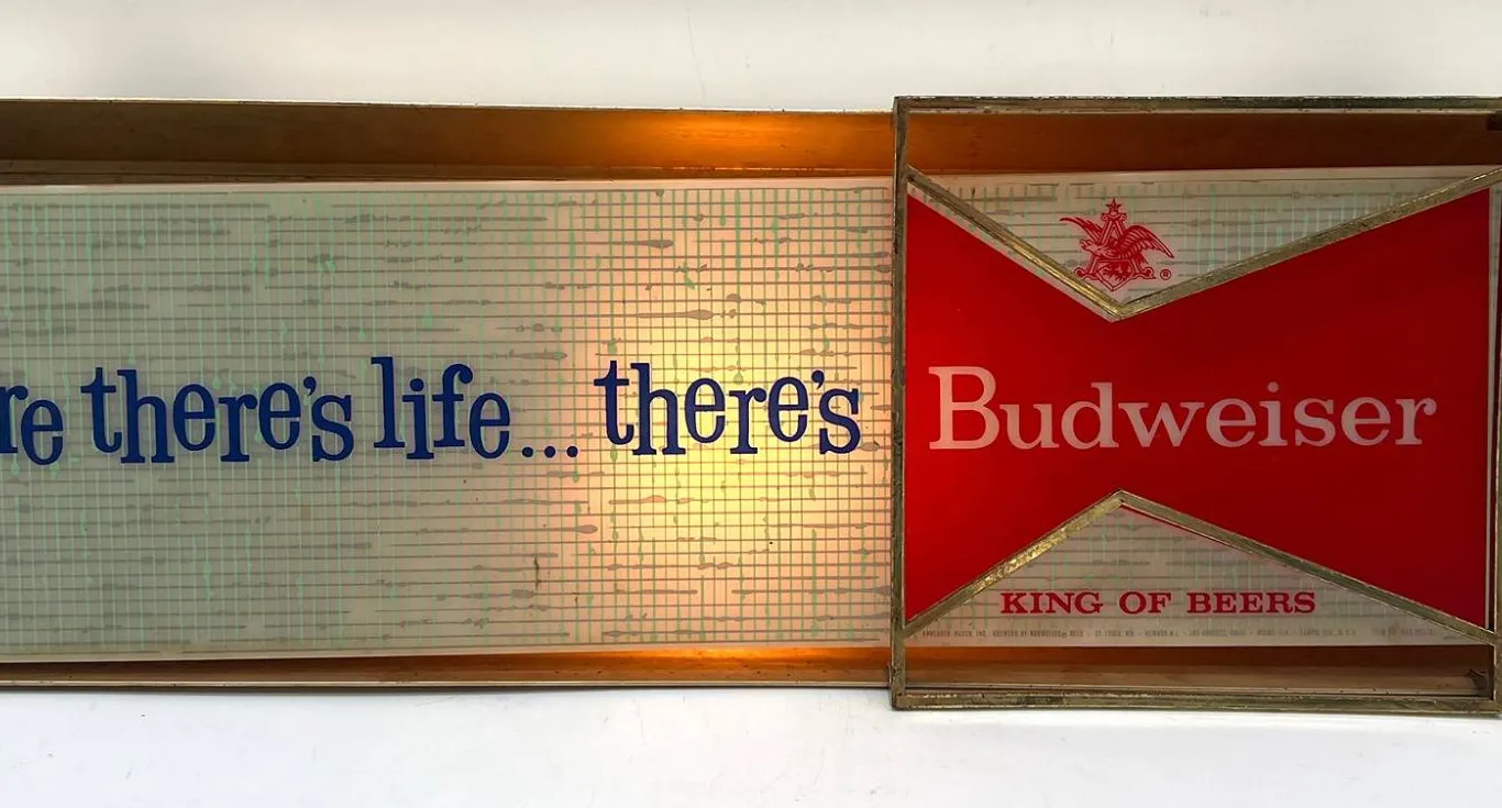 Vintage Budweiser Beer Light Sign