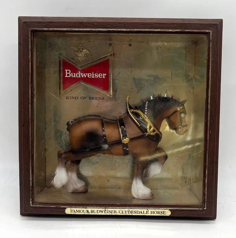 Budweiser Clydesdale Shadowbox Display