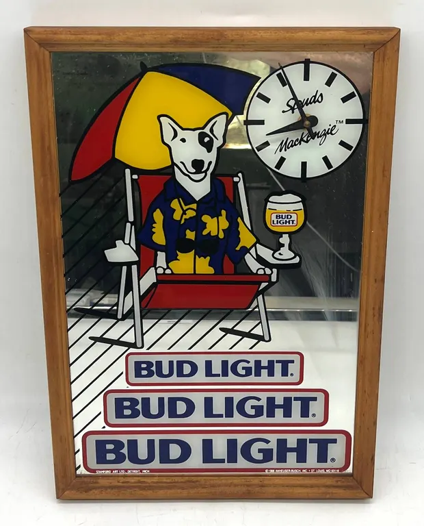 1986 Bud Light Spuds Mackenzie Mirror