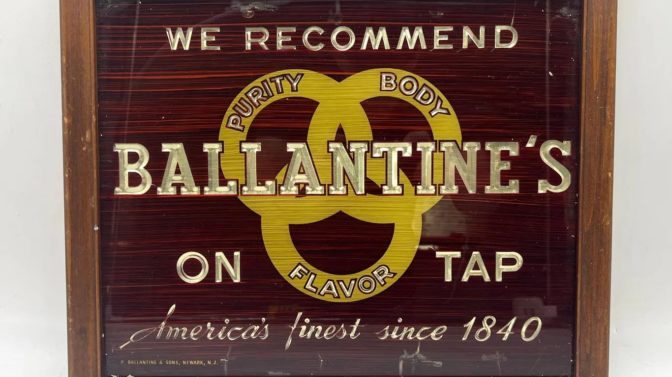 Ballantine's Beer On Tap Vintage Bar Sign