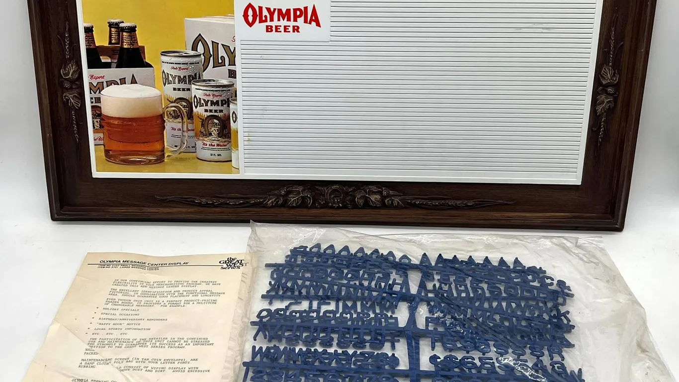Olympia Beer Bar Sign Letter Board Set