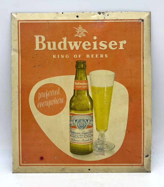 Budweiser King of Beers Vintage Beer Sign