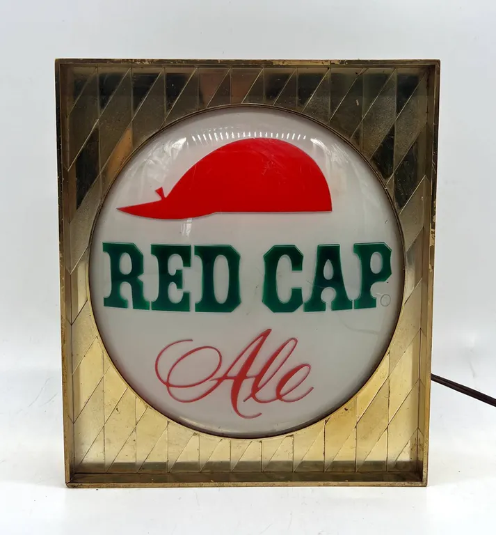 Vintage Red Cap Ale Lighted Beer Sign
