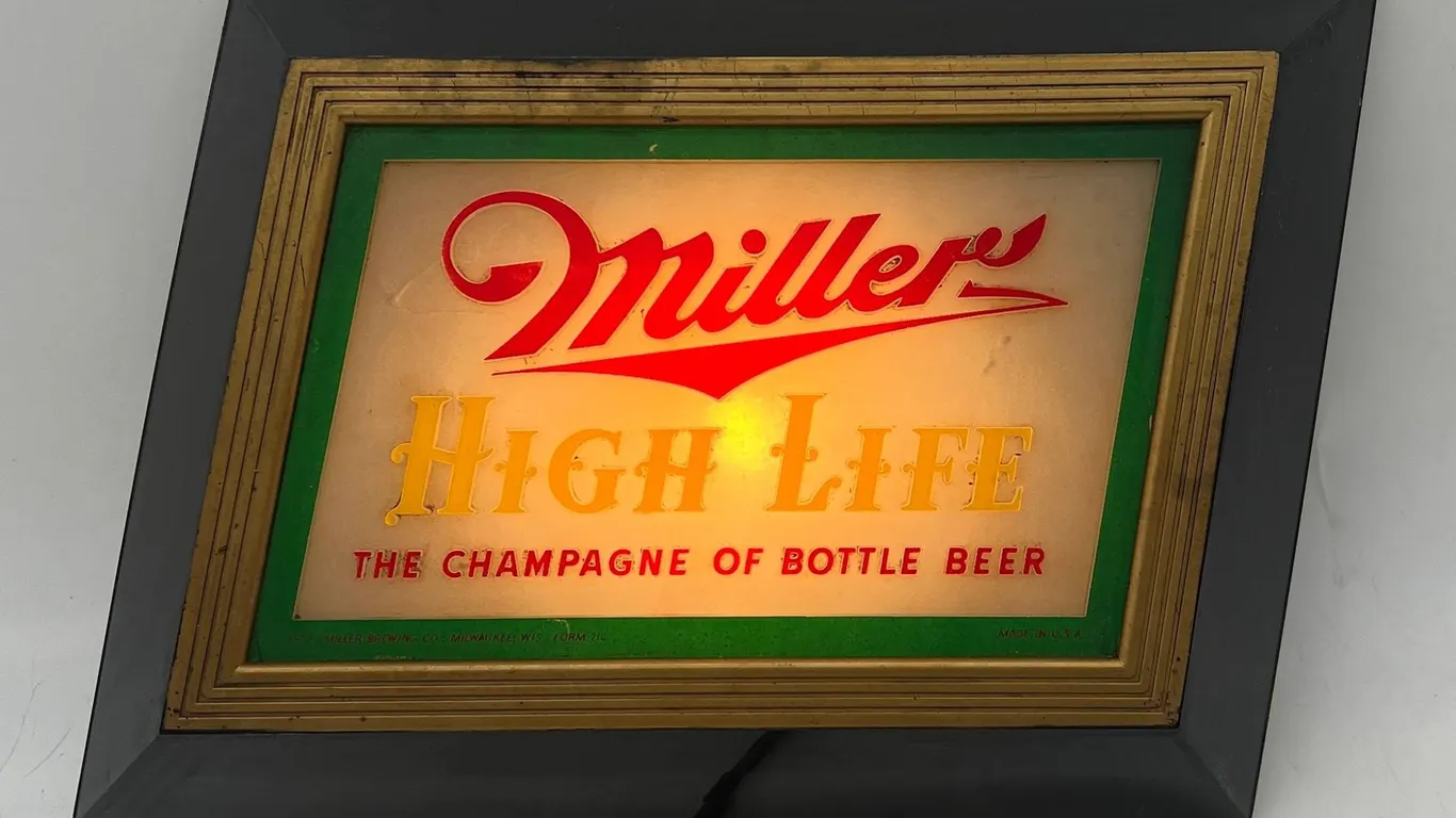 Miller High Life Lighted Beer Sign, 1952