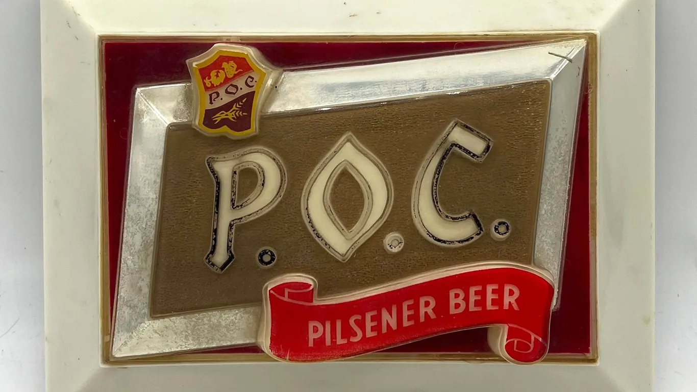 POC Pilsener Beer Lighted Sign, Needs Wire
