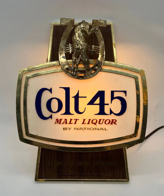 Vintage Colt 45 Beer Light Sign