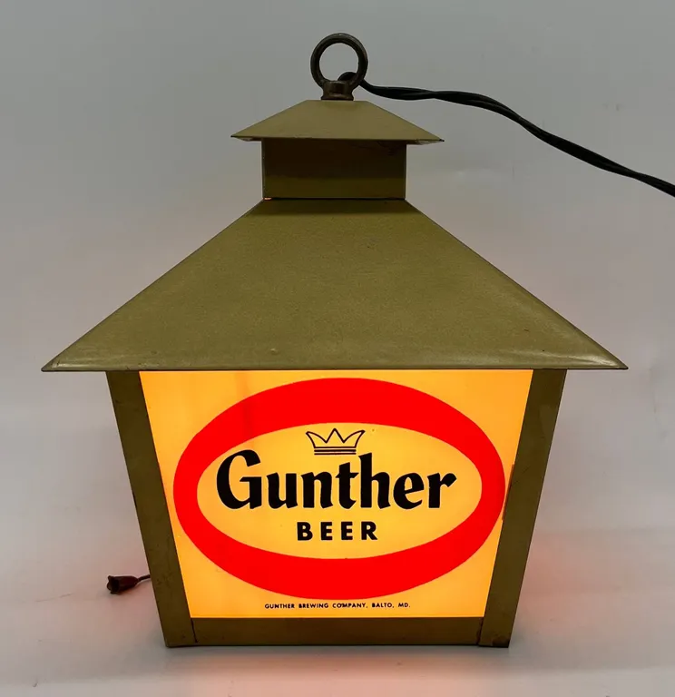 Gunther Beer Vintage Lighted Bar Lantern