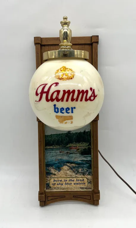 Vintage Hamm's Beer Lamp Light Sign
