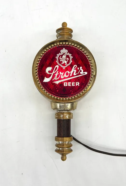 Vintage Stroh's Beer Light-Up Beer Light