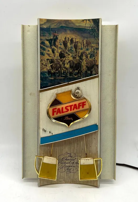 Vintage Falstaff Beer Lighted Wall Sign