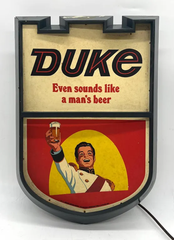 Duke Beer Light-Up Advertising Sign