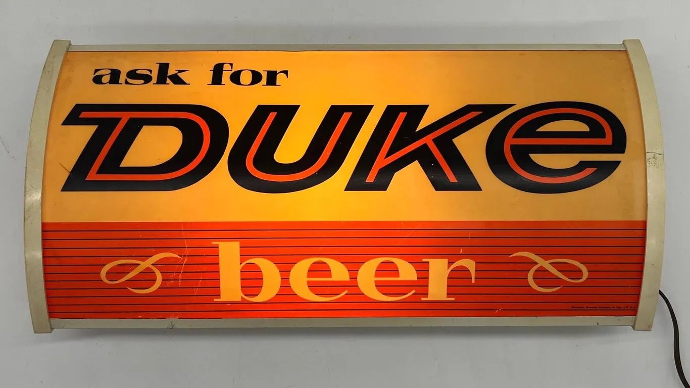 Duke Beer Lighted Bar Sign, Duquesne