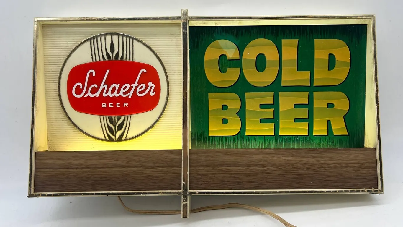Vintage Schaefer Beer Light Cold Beer Sign