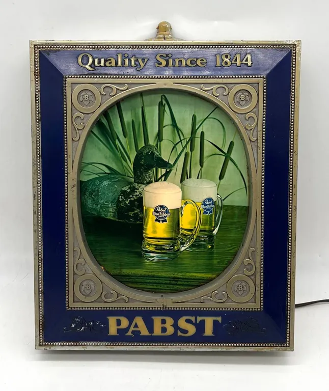 Pabst Beer Lighted Bar Sign, 1844 Display