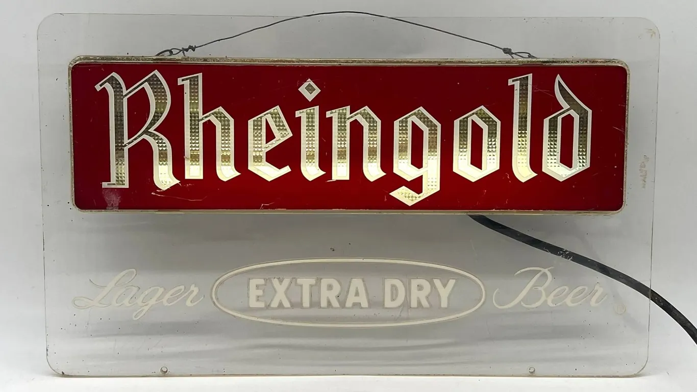 Rheingold Lager Extra Dry Beer Light Sign