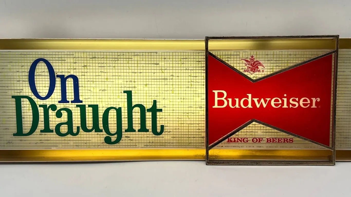 Budweiser On Draught Beer Light Sign