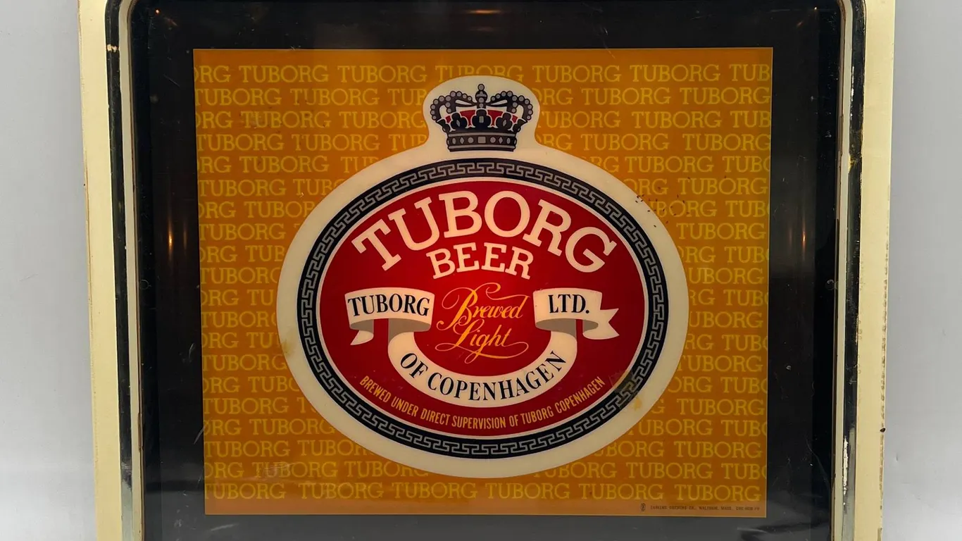 Tuborg Beer Lighted Bar Sign Display