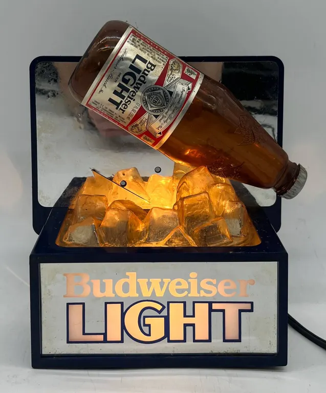 Budweiser Light Beer Illuminated Bar Sign