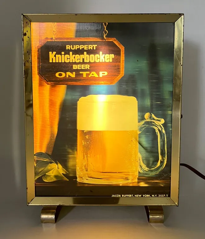 Ruppert Knickerbocker Beer Light Sign