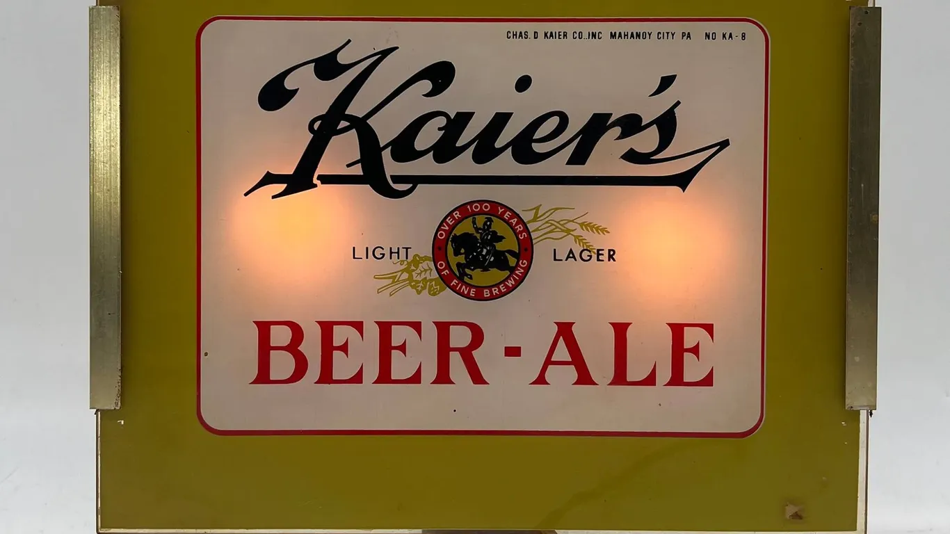 Kaier's Beer-Ale Lighted Bar Sign, Vintage