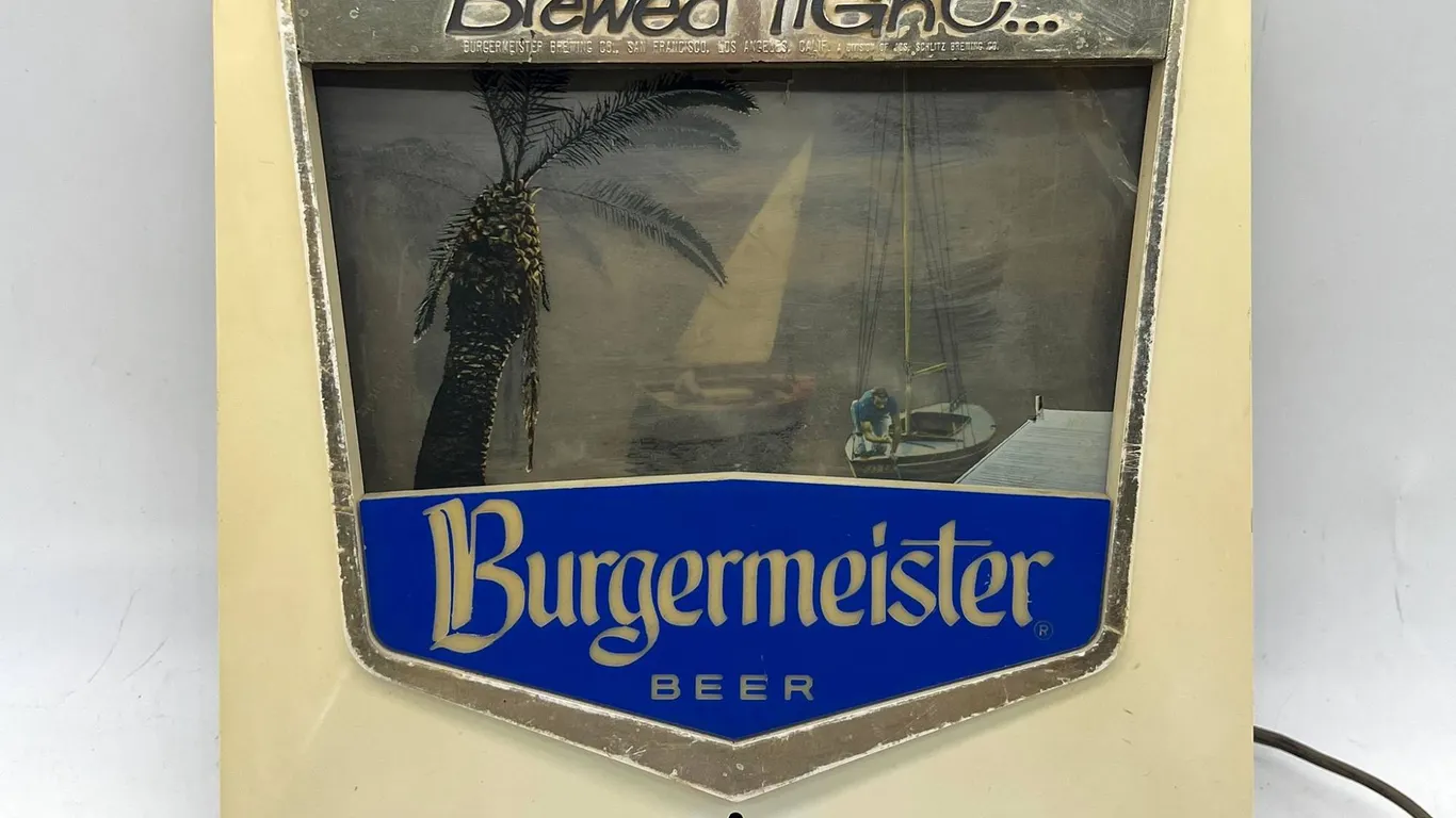 Burgermeister Beer Lighted Sign Display