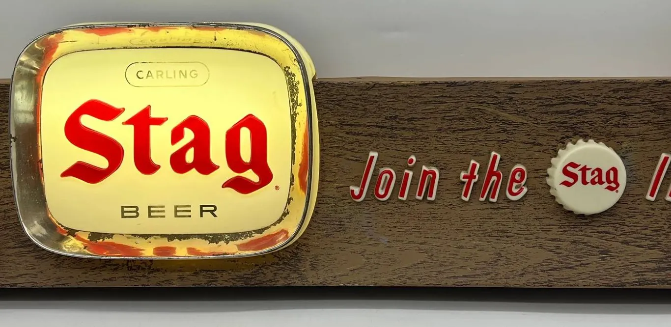Vintage Stag Beer Lighted Bar Sign