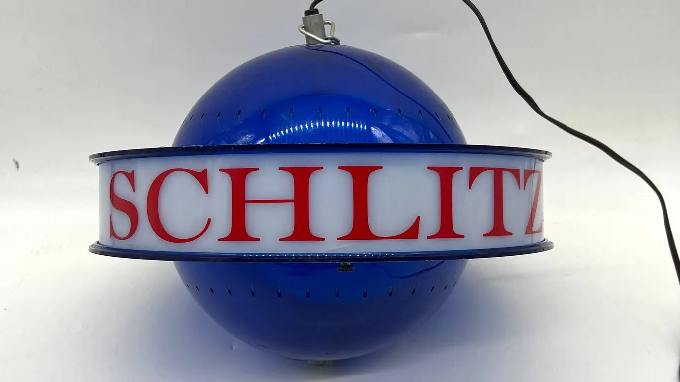 1964 Schlitz Beer Light Pendant Globe