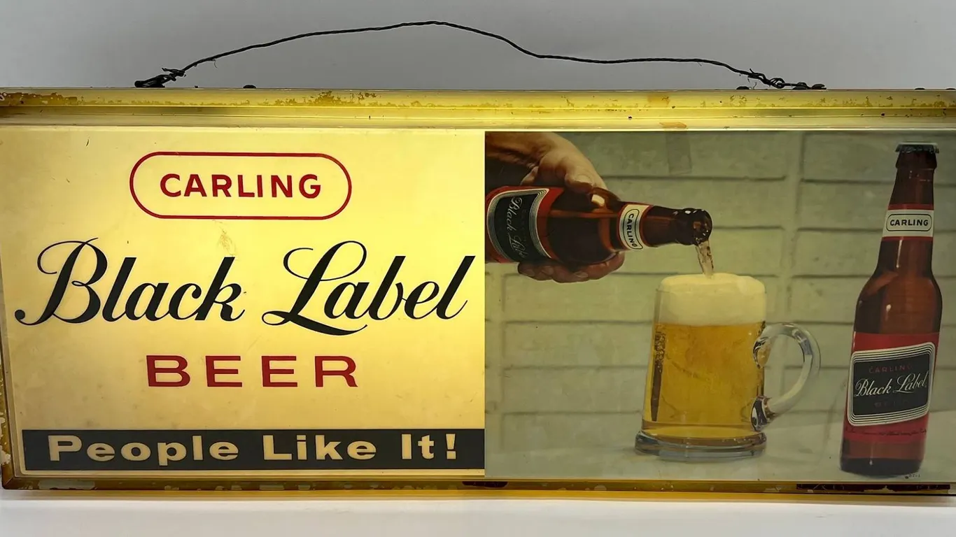 Carling Black Label Beer Lighted Sign