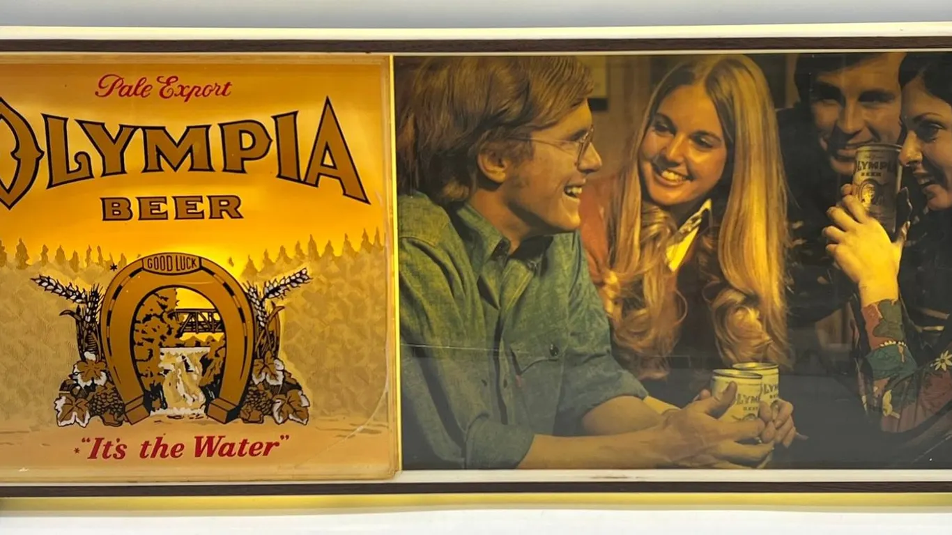 Olympia Beer Lighted Bar Sign 1970s