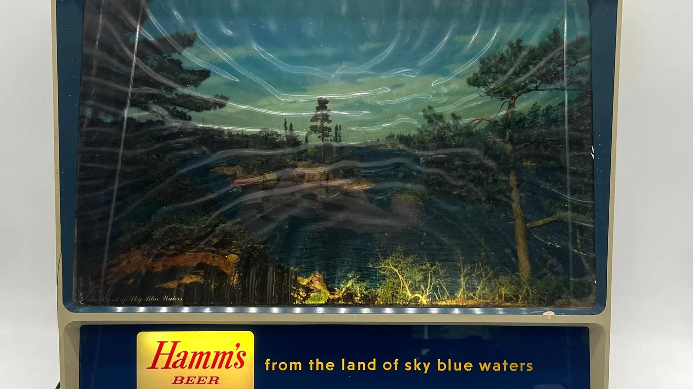 Hamm's Beer Light Bar Sign Sky Blue Waters