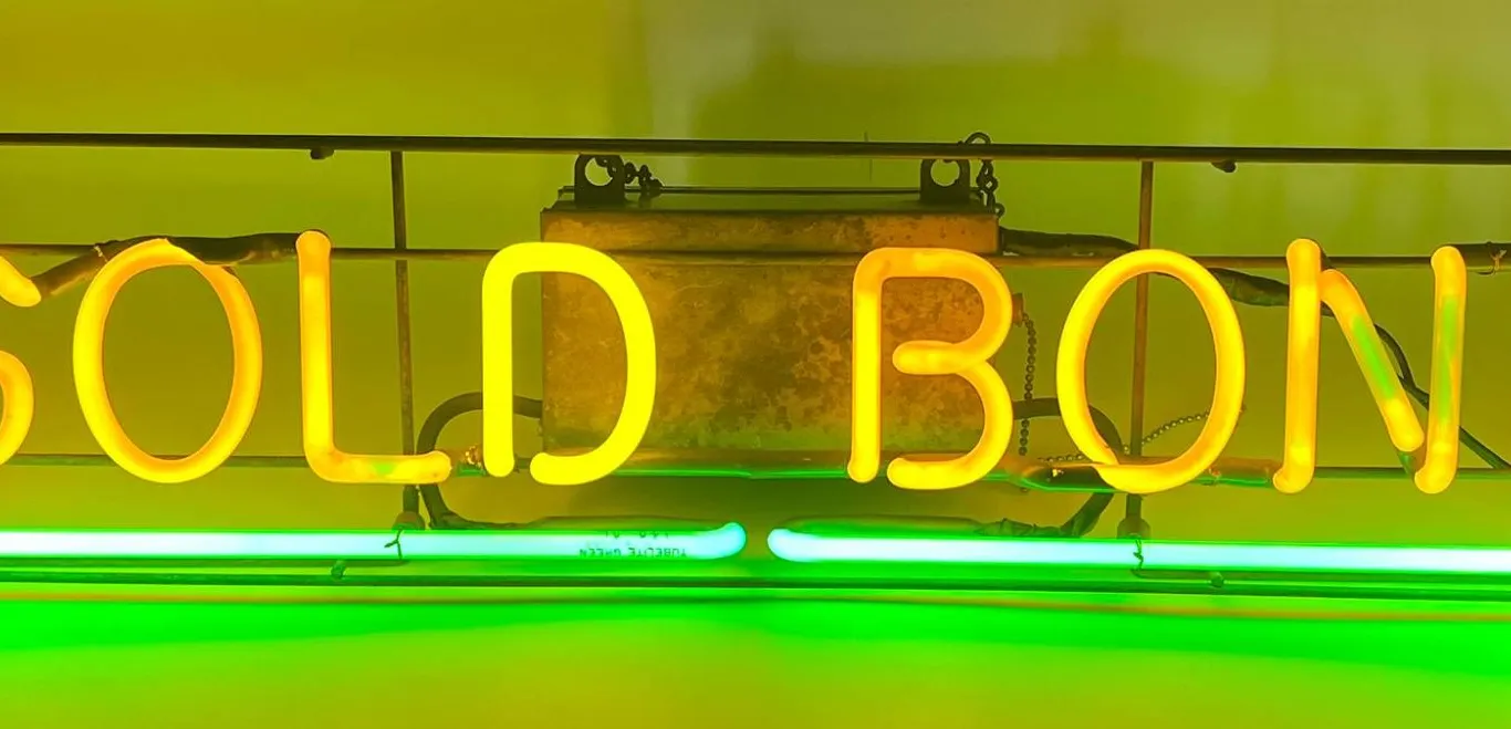 Vintage Gold Bond Beer Neon Light Sign