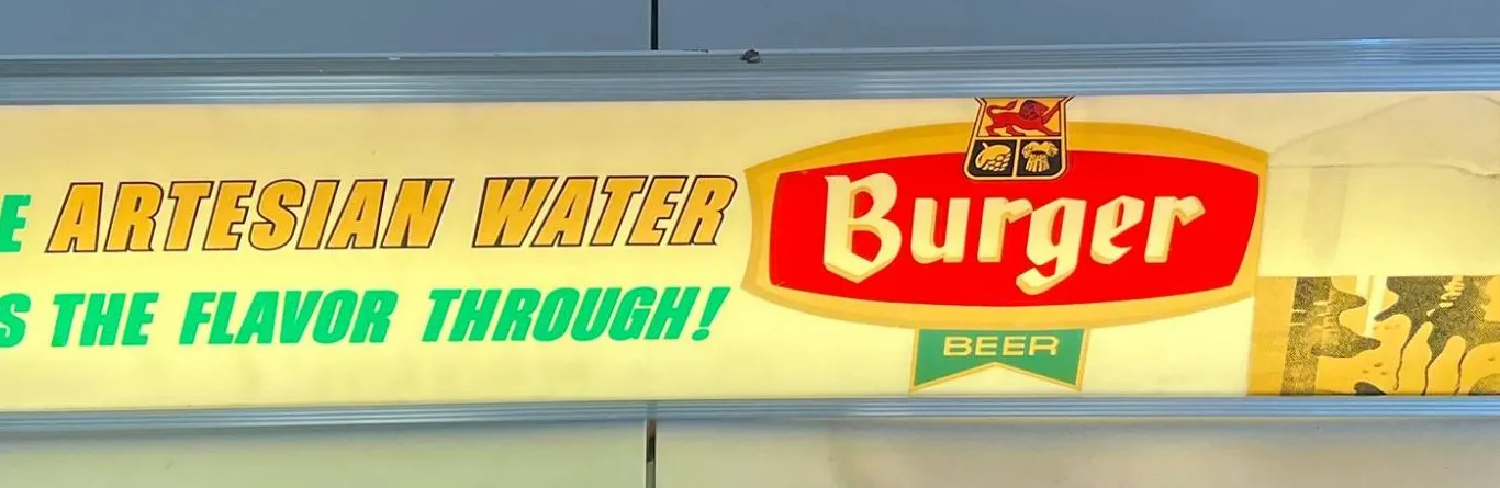 Burger Beer Large Lighted Advertising Sign
