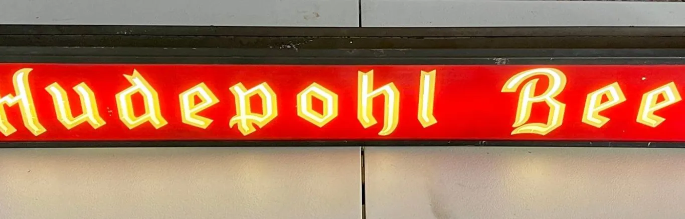 Rare Hudepohl Beer Large Lighted Sign