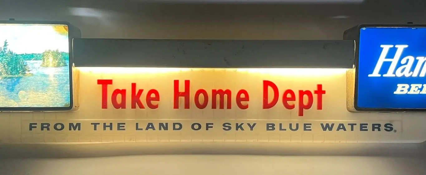 Hamm's Beer Light "Take Home Dept" Sign