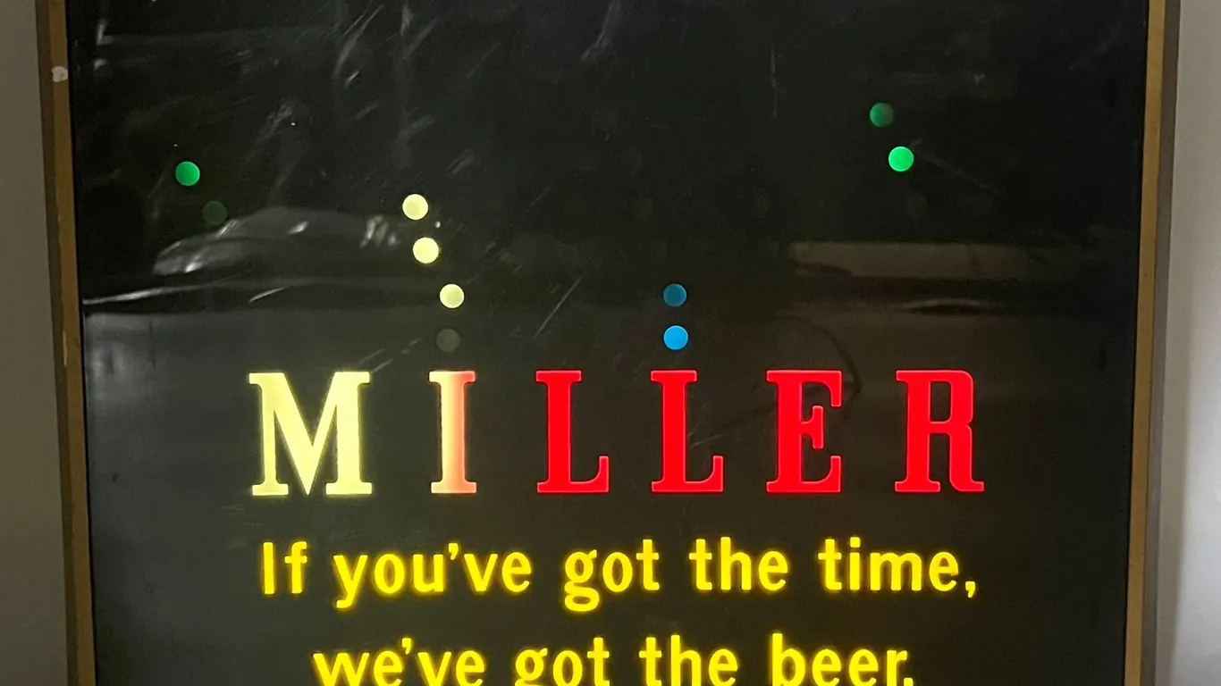 Miller Beer Light-Up Advertising Sign