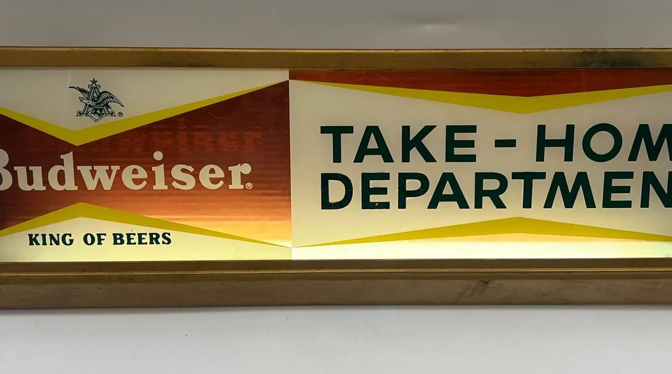 Budweiser Take-Home Dept. Beer Light Sign