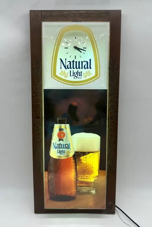 Natural Light Beer Illuminated Wall Clock