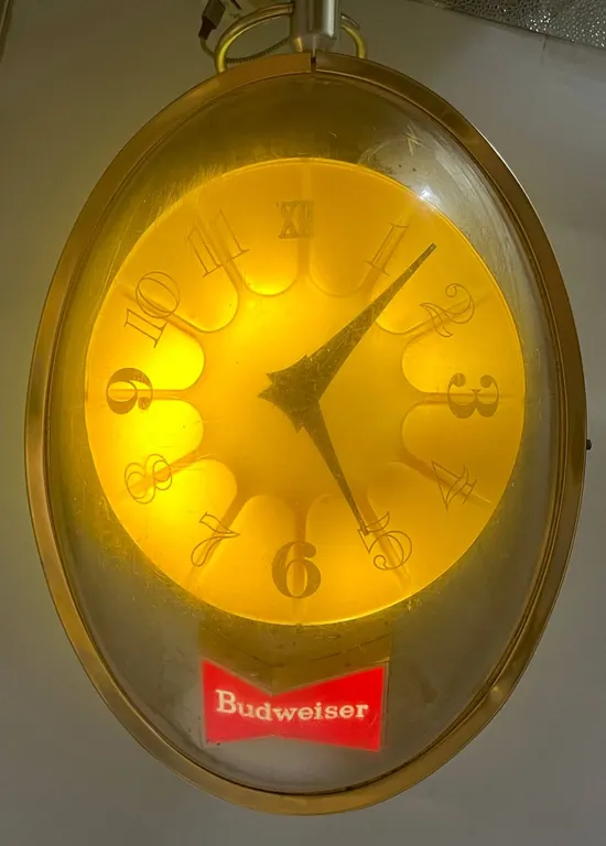Budweiser Beer Lighted Advertising Clock
