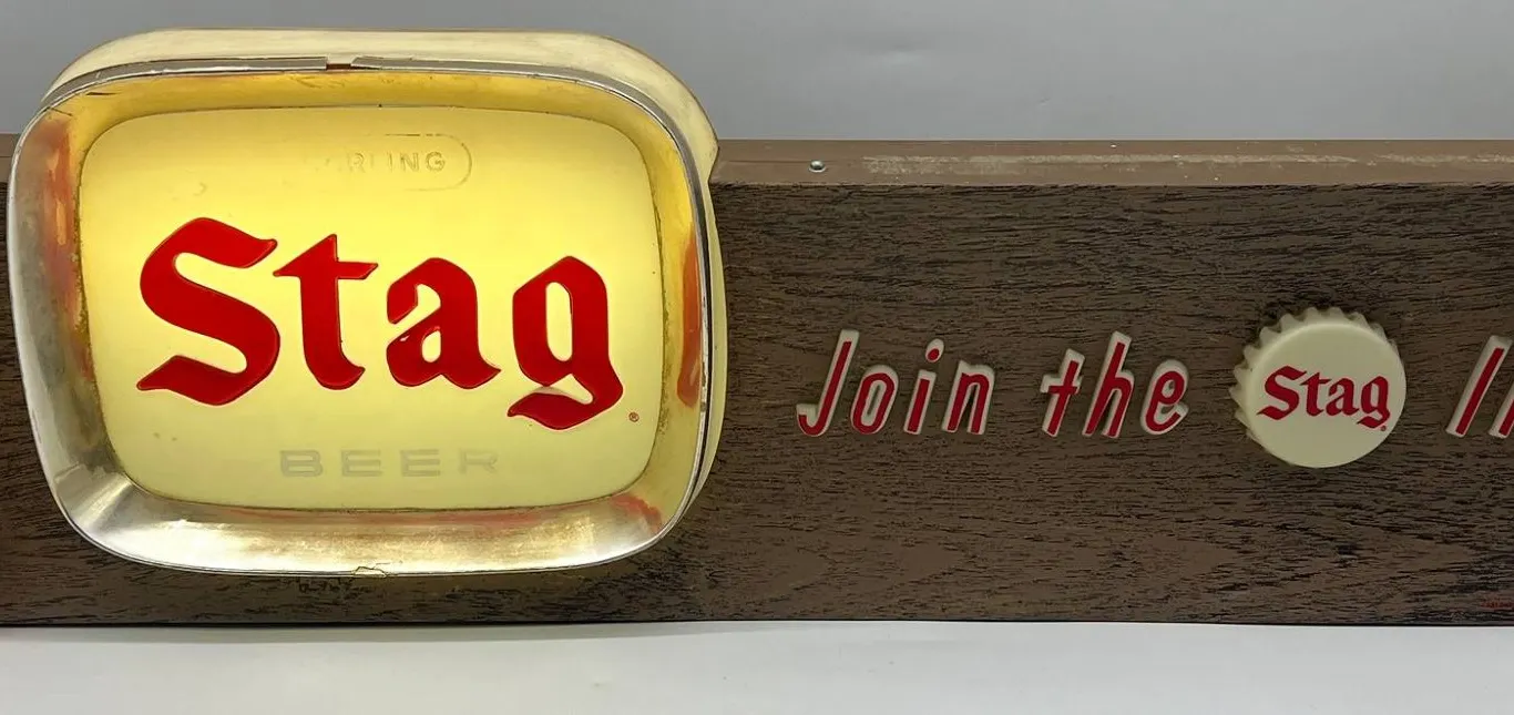 Stag Beer Lighted Wall Sign, Large
