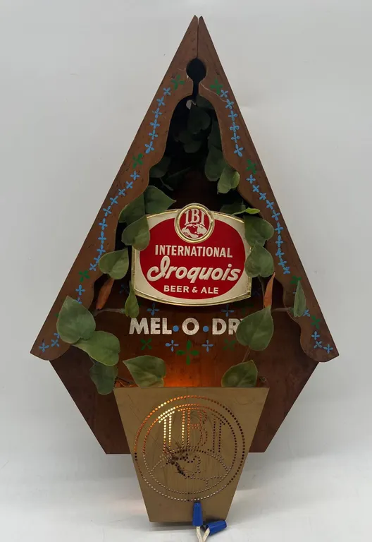 Iroquois Beer Light Mel-O-Dry Wall Sign