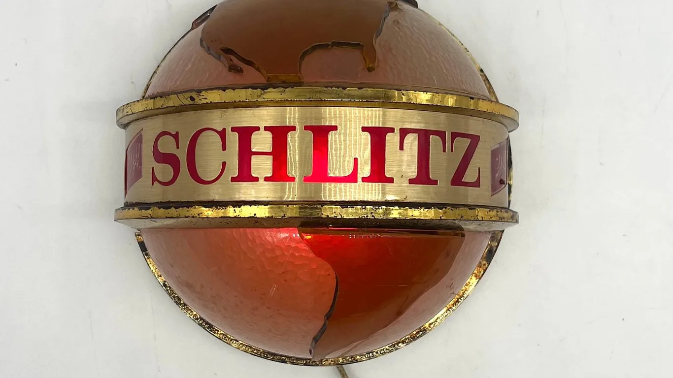 Schlitz Globe Beer Light Wall Sconce
