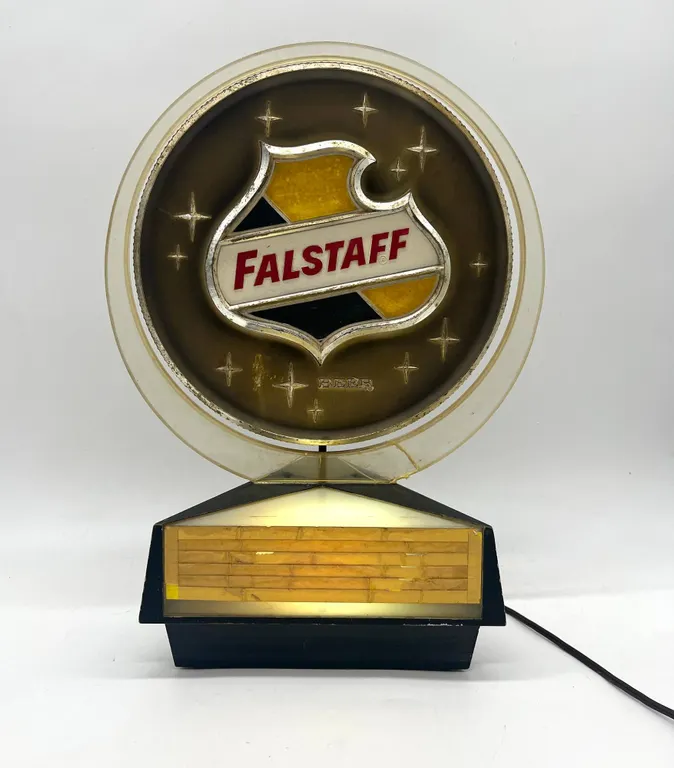 Falstaff Spinning Coin Beer Light Sign