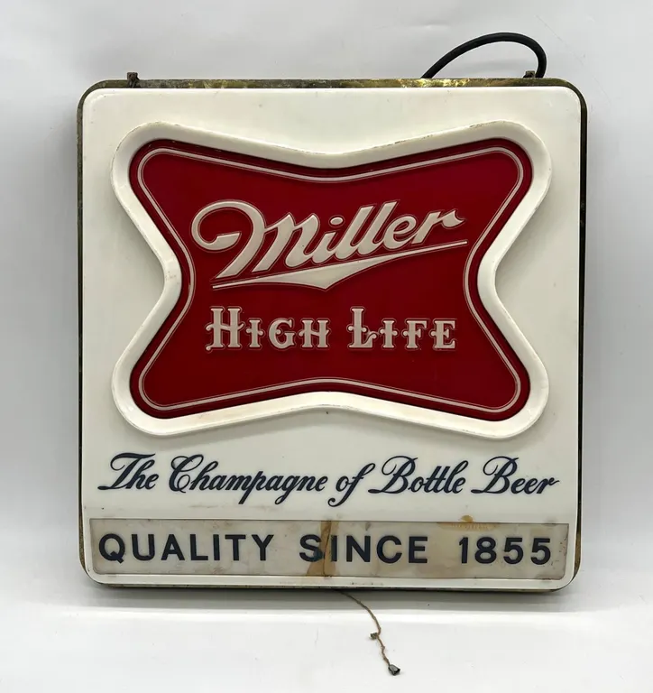 Large - Miller High Life - Double Sided - Light/Clock/Sign
