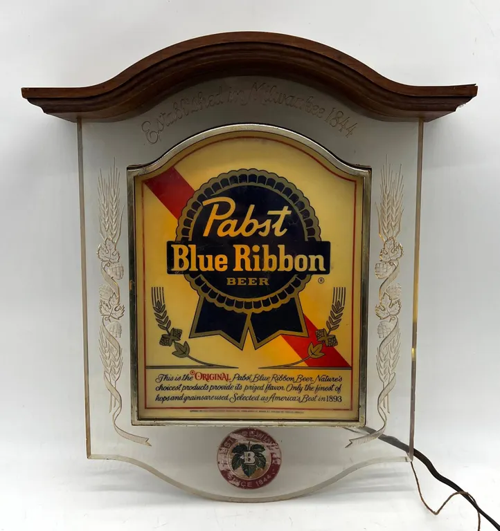 Pabst Blue Ribbon (PBR) Beer - Lighted Sign