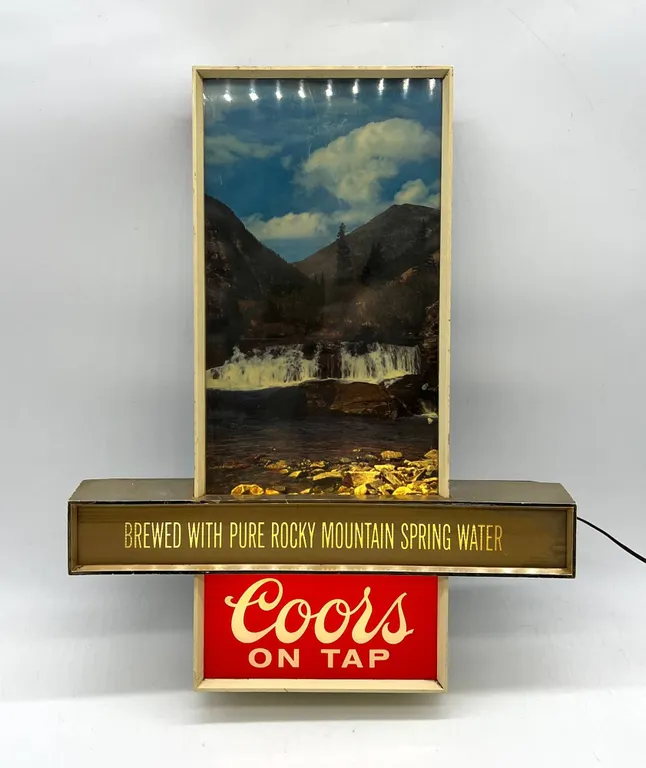 Vintage - Coors "On Tap" Beer Light/Sign