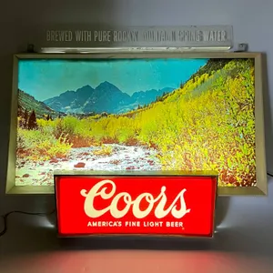 Vintage - Coors Beer "Rocky Mountain" Light/Sign