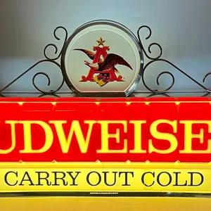 Budweiser Beer "Carry Out Cold" Light/Sign