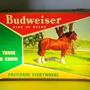 MCM - Budweiser Beer "Clydesdale" Light/Sign