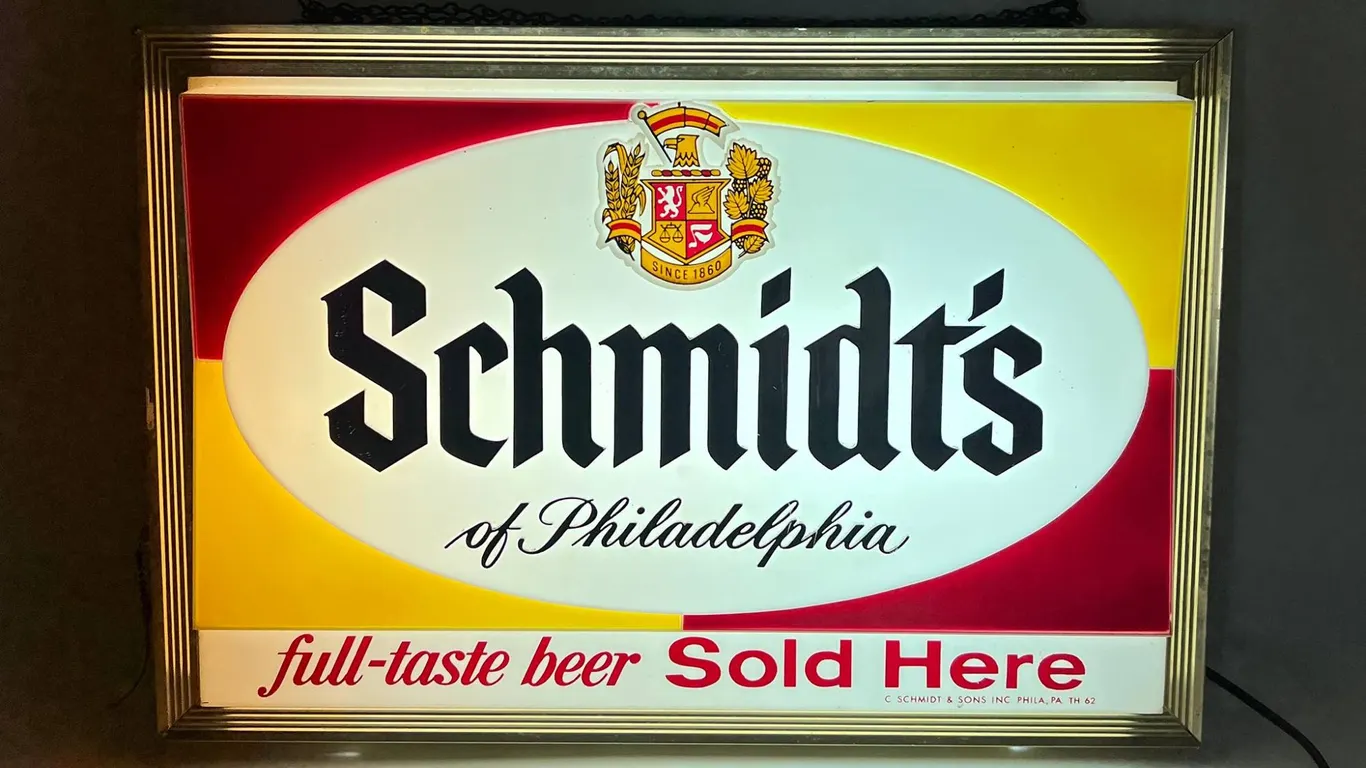 Schmidt's "Sold Here" - Beer Light/Sign