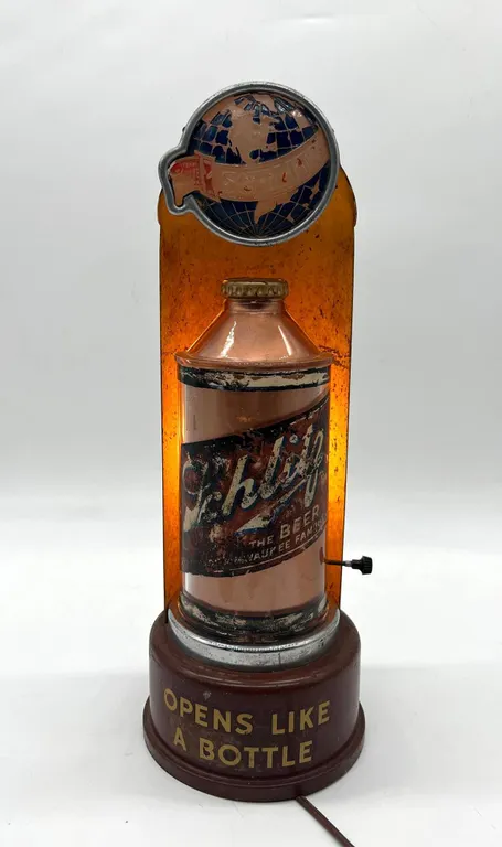 RARE - Schlitz Beer Light "Cone Top" with Globe